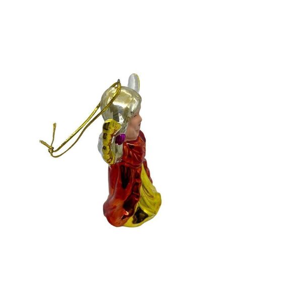 Vintage 1980s Angel Christmas Ornament Red - Picture 12 of 15